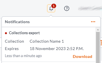 Export notification